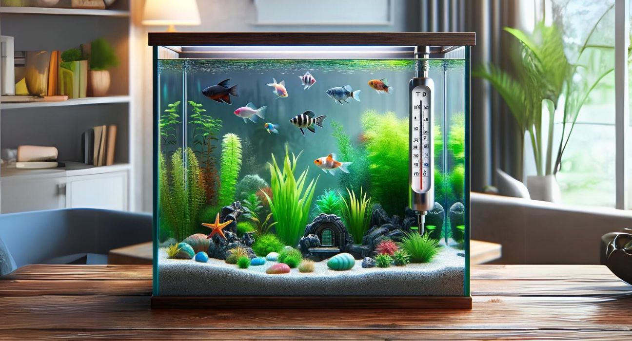 Aquarium mit Temperatur Anzeige