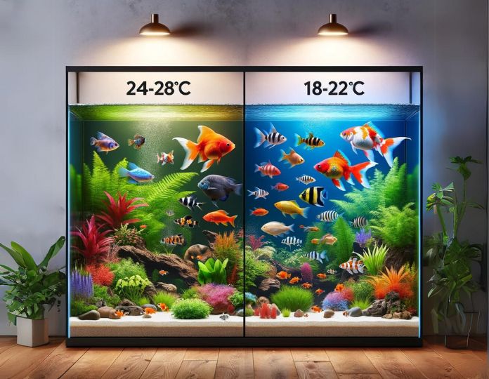 Fische in den verschiedenen Temperaturbereichen